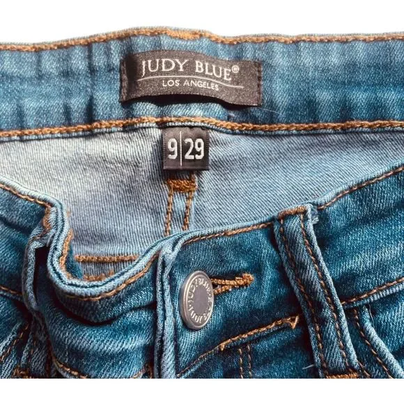 Judy Blue Skinny Fit Distressed Ankle Skinny Jeans - Picture 4 of 13